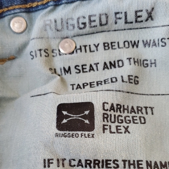 Carhartt Blue Straight Jeans with Classic Denim Style - Picture 12 of 12